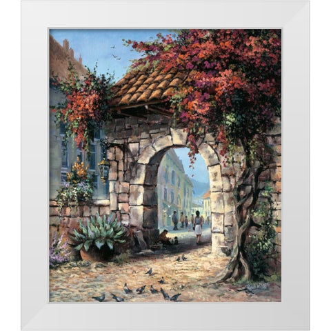 Clochard White Modern Wood Framed Art Print by Withaar, Reint