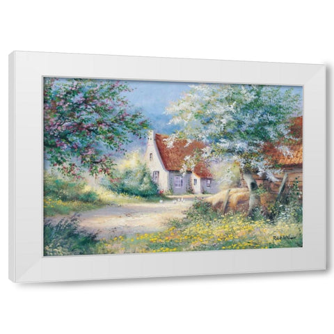 Scent of blossom White Modern Wood Framed Art Print by Withaar, Reint
