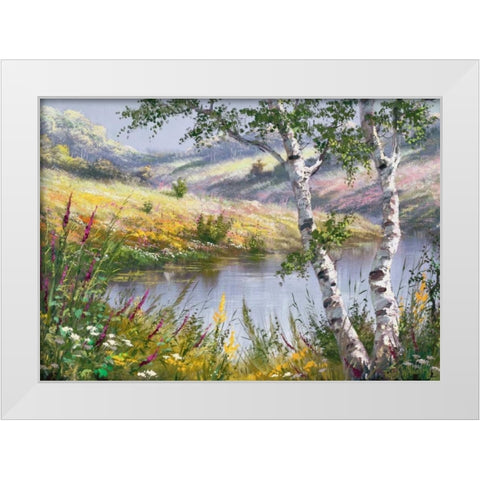 After a storm White Modern Wood Framed Art Print by Withaar, Reint