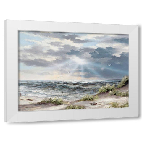 Unmeasured heights White Modern Wood Framed Art Print by Withaar, Reint