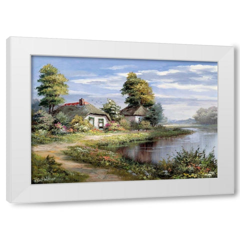 Living at the waterside White Modern Wood Framed Art Print by Withaar, Reint