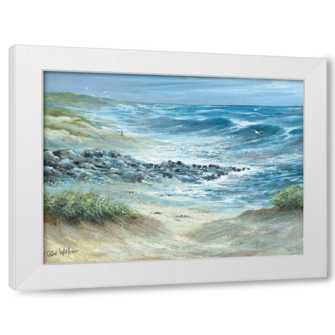 Unpredictable White Modern Wood Framed Art Print by Withaar, Reint