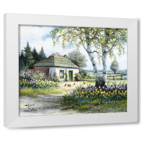 House of rest White Modern Wood Framed Art Print by Withaar, Reint