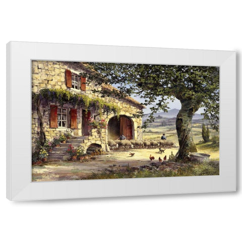 Farmhouse II White Modern Wood Framed Art Print by Withaar, Reint