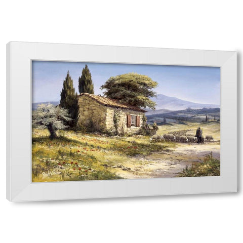 Space White Modern Wood Framed Art Print by Withaar, Reint