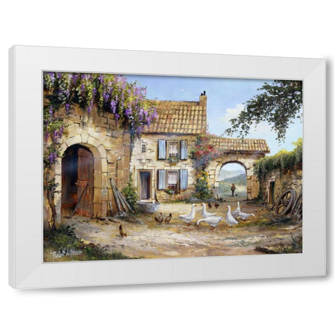 Peacefull II White Modern Wood Framed Art Print by Withaar, Reint