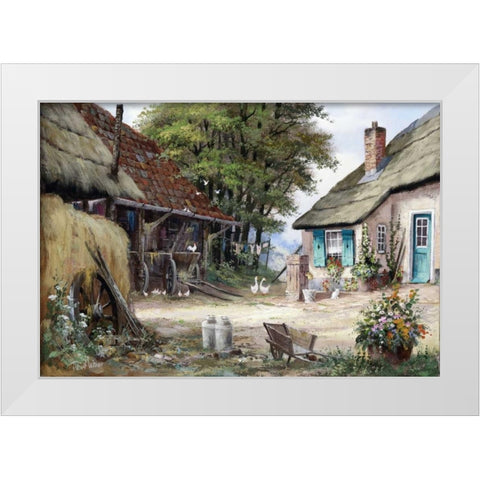 Dutch country scene White Modern Wood Framed Art Print by Withaar, Reint