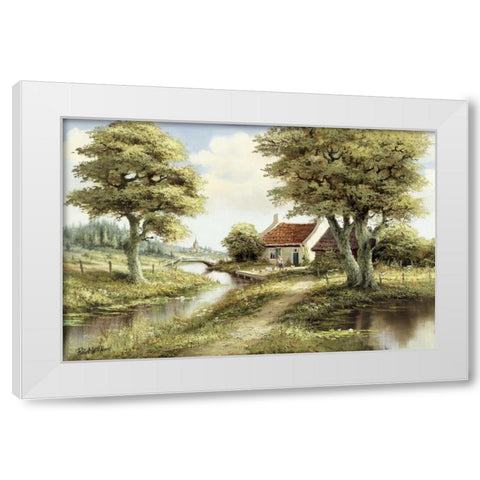 Dutch country scene White Modern Wood Framed Art Print by Withaar, Reint