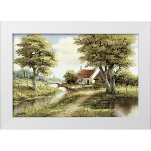 Dutch country scene White Modern Wood Framed Art Print by Withaar, Reint