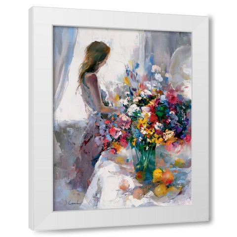 Dreaming away White Modern Wood Framed Art Print by Camel, Stefanie