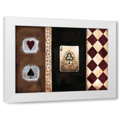 A-spades I White Modern Wood Framed Art Print by Fields, Wendy