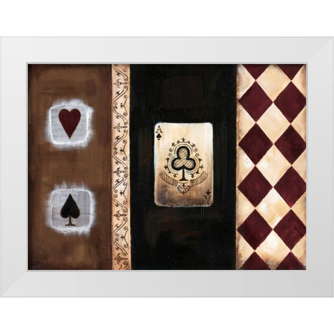 A-spades I White Modern Wood Framed Art Print by Fields, Wendy