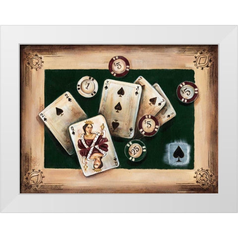Casino I White Modern Wood Framed Art Print by Fields, Wendy