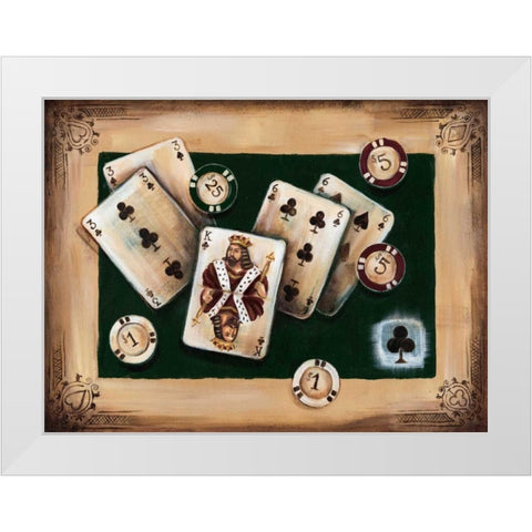 Casino II White Modern Wood Framed Art Print by Fields, Wendy