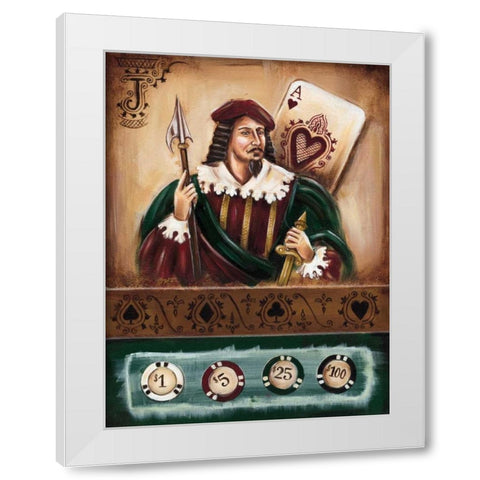 Casino III White Modern Wood Framed Art Print by Fields, Wendy