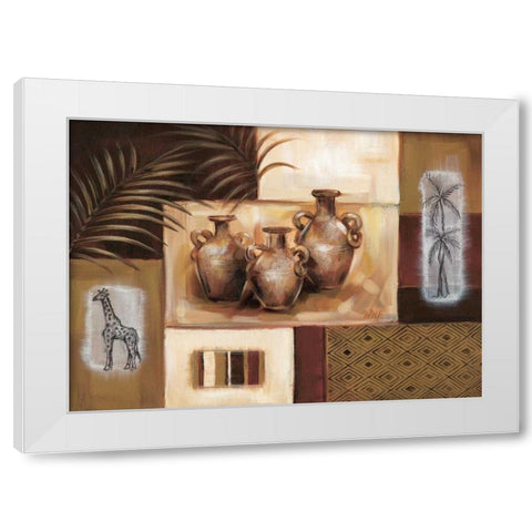 Pots II White Modern Wood Framed Art Print by Fields, Wendy