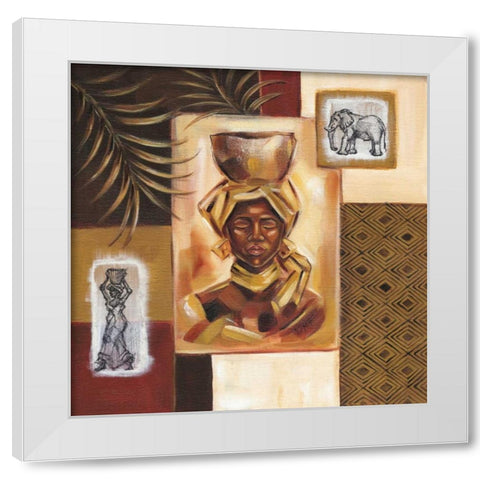 Out of Africa I White Modern Wood Framed Art Print by Fields, Wendy