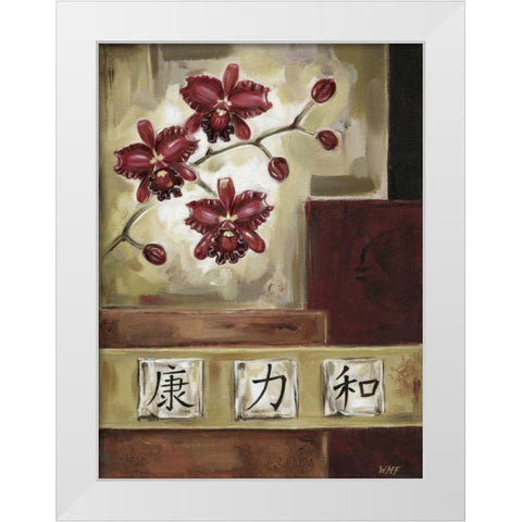 Sen II White Modern Wood Framed Art Print by Fields, Wendy