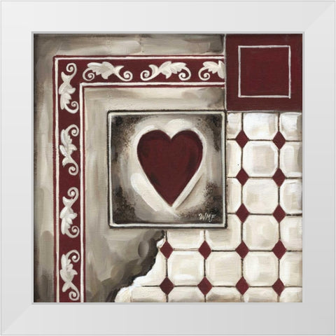 Cards IV White Modern Wood Framed Art Print by Fields, Wendy
