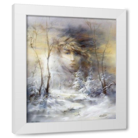 Winter White Modern Wood Framed Art Print by Haenraets, Willem