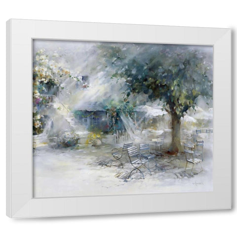 A place to be White Modern Wood Framed Art Print by Haenraets, Willem
