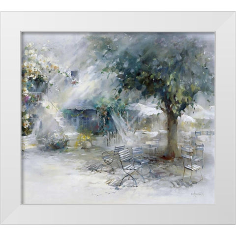 A place to be White Modern Wood Framed Art Print by Haenraets, Willem