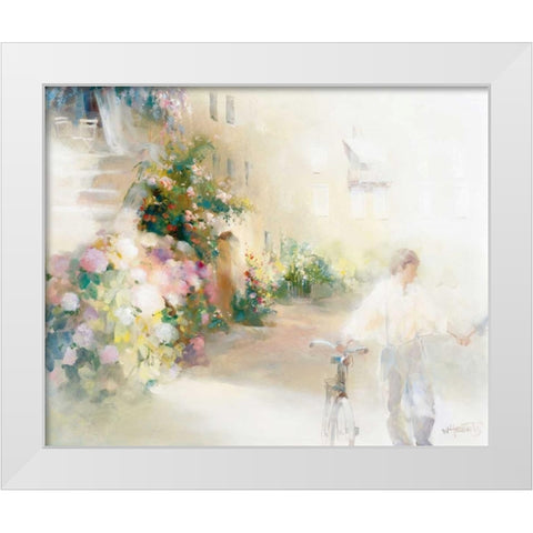 Two happy people White Modern Wood Framed Art Print by Haenraets, Willem