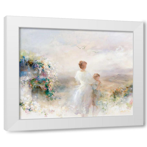 Beautiful view White Modern Wood Framed Art Print by Haenraets, Willem