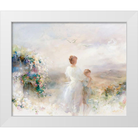 Beautiful view White Modern Wood Framed Art Print by Haenraets, Willem