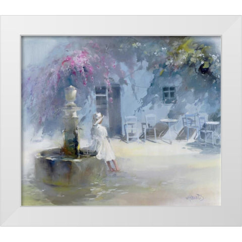 Idyllic blue White Modern Wood Framed Art Print by Haenraets, Willem