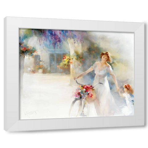 Going home White Modern Wood Framed Art Print by Haenraets, Willem