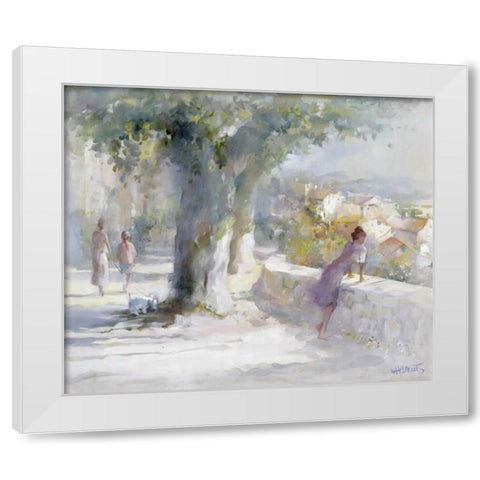 Whispering wind White Modern Wood Framed Art Print by Haenraets, Willem