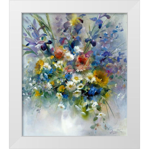 Floral impression White Modern Wood Framed Art Print by Haenraets, Willem