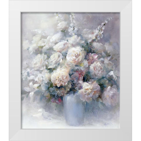 White bouquet White Modern Wood Framed Art Print by Haenraets, Willem