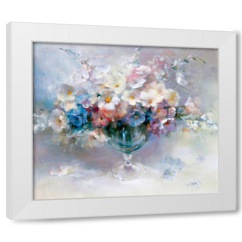 Crystal flowers White Modern Wood Framed Art Print by Haenraets, Willem