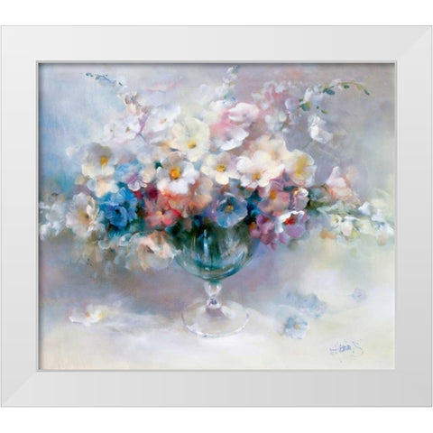 Crystal flowers White Modern Wood Framed Art Print by Haenraets, Willem