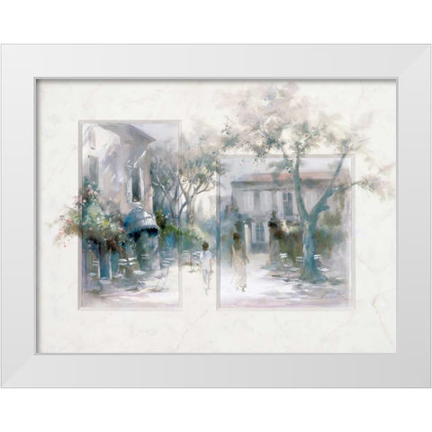 Taking a stroll White Modern Wood Framed Art Print by Haenraets, Willem
