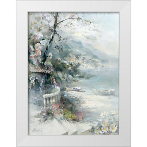 Bayside I White Modern Wood Framed Art Print by Haenraets, Willem
