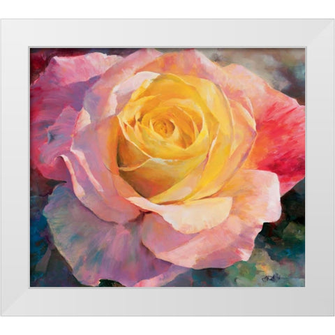 Flower I White Modern Wood Framed Art Print by Haenraets, Willem