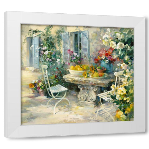 Ydillic garden White Modern Wood Framed Art Print by Haenraets, Willem