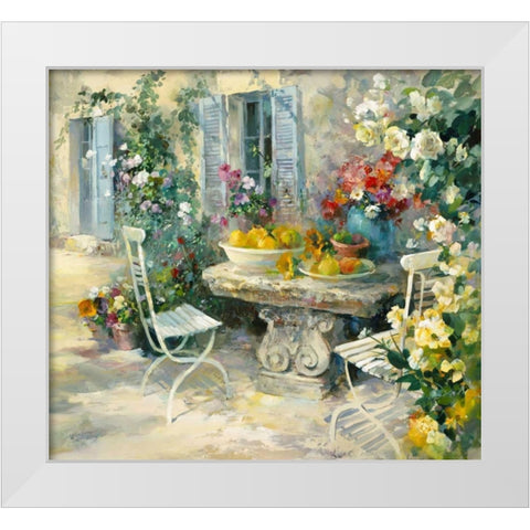 Ydillic garden White Modern Wood Framed Art Print by Haenraets, Willem