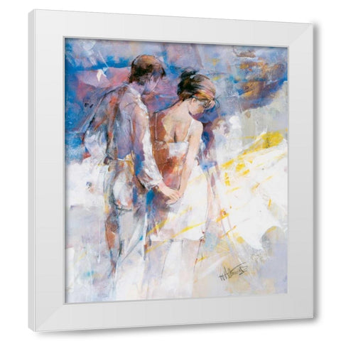 My love I White Modern Wood Framed Art Print by Haenraets, Willem