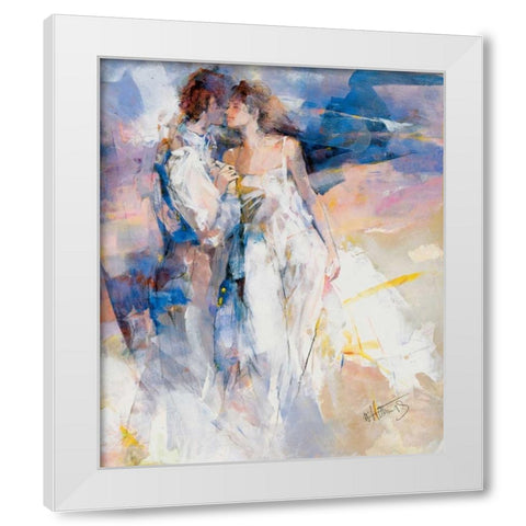 My love II White Modern Wood Framed Art Print by Haenraets, Willem