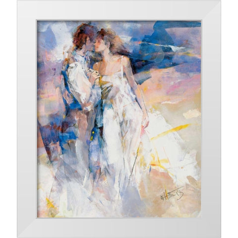 My love II White Modern Wood Framed Art Print by Haenraets, Willem