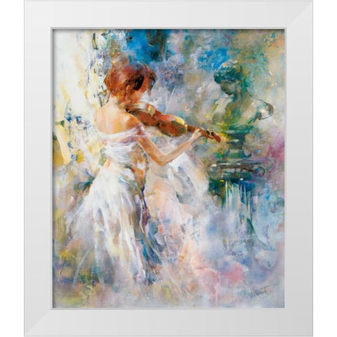 Peace in playing White Modern Wood Framed Art Print by Haenraets, Willem
