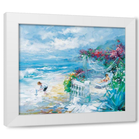 Tranquillity White Modern Wood Framed Art Print by Haenraets, Willem
