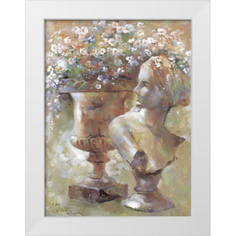 Colourful sculpture White Modern Wood Framed Art Print by Haenraets, Willem