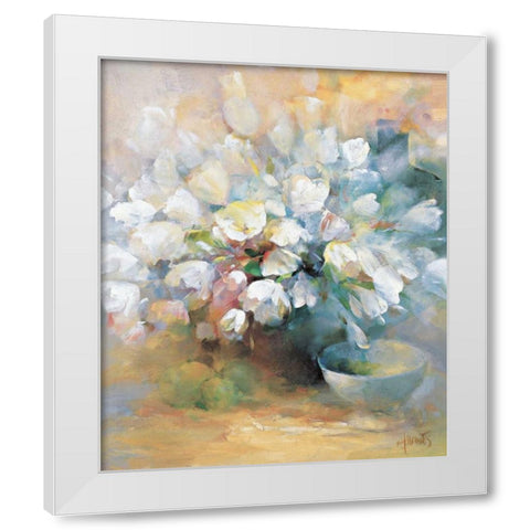 Sparkling white tulips I White Modern Wood Framed Art Print by Haenraets, Willem