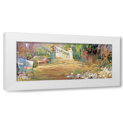 Romantic court White Modern Wood Framed Art Print by Haenraets, Willem