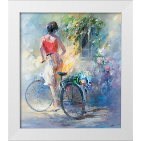 Anybody home White Modern Wood Framed Art Print by Haenraets, Willem